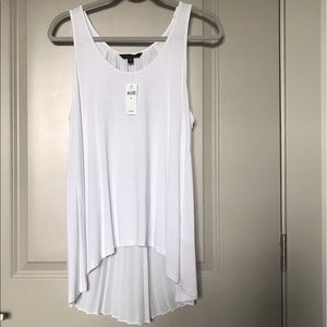 Banana Republic High-Low Tank with pleating detail
